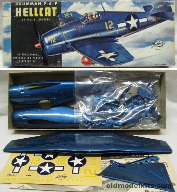 Lindberg 1/48 Grumman F6F Hellcat, 515-98 plastic model kit